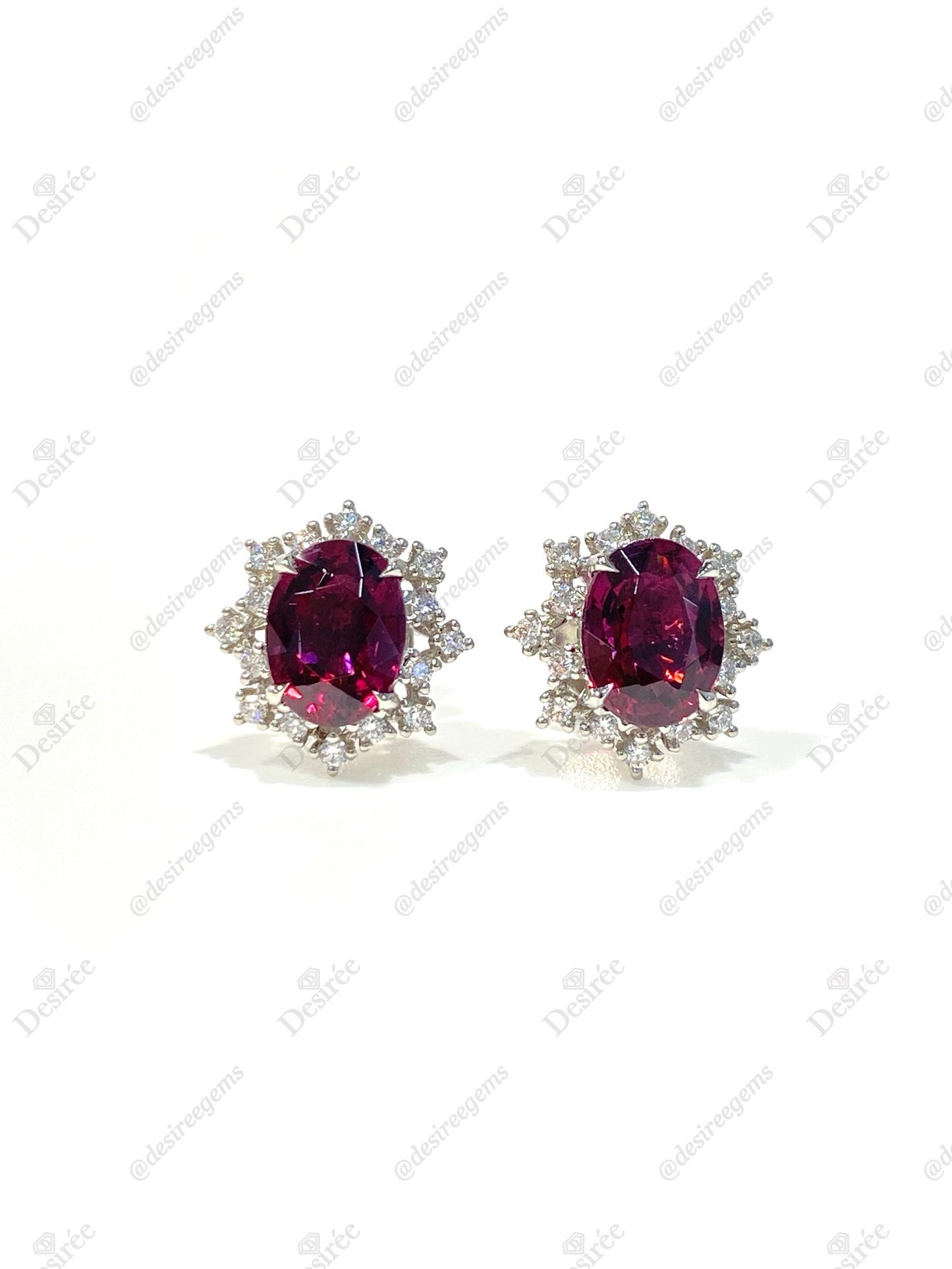 Natural Red Garnet 4.35ct Earrings