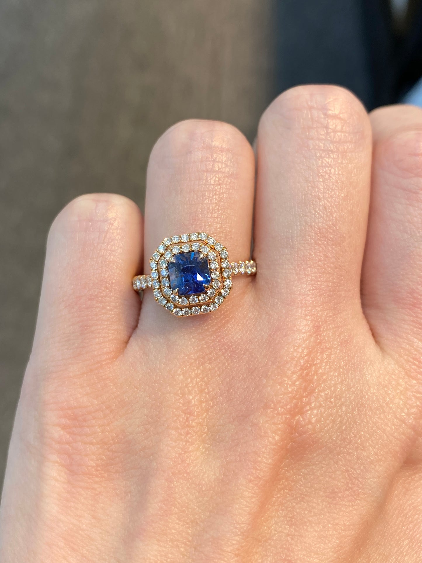 Natural Blue Sapphire 1.21ct Ring