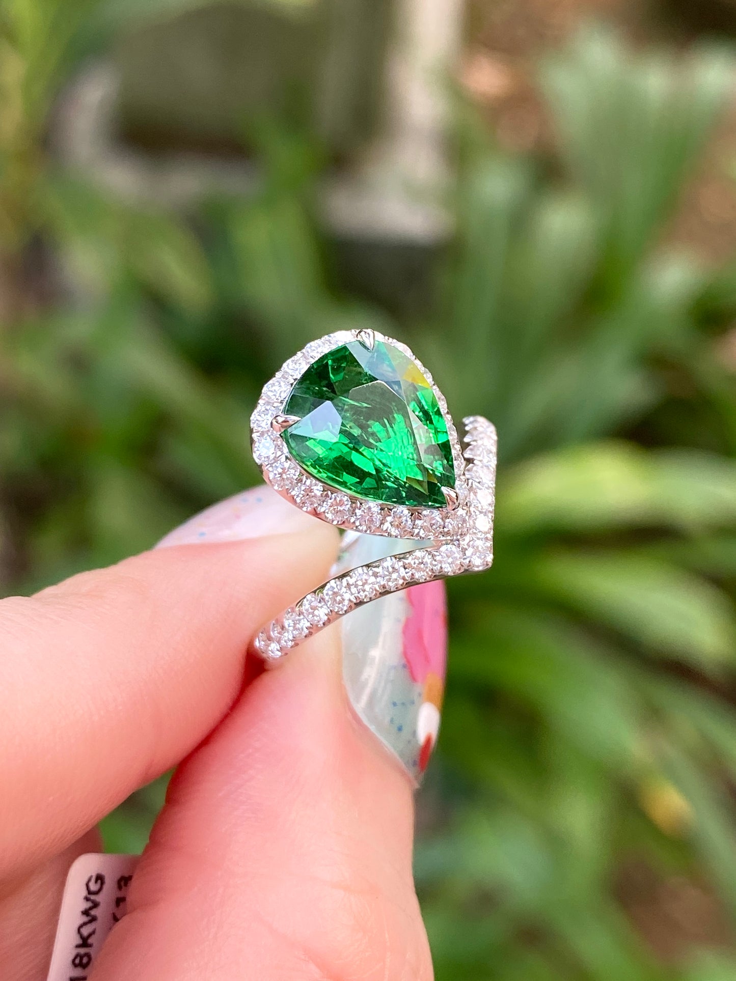 Natural Tsavorite Green Garnet 3.11ct Ring