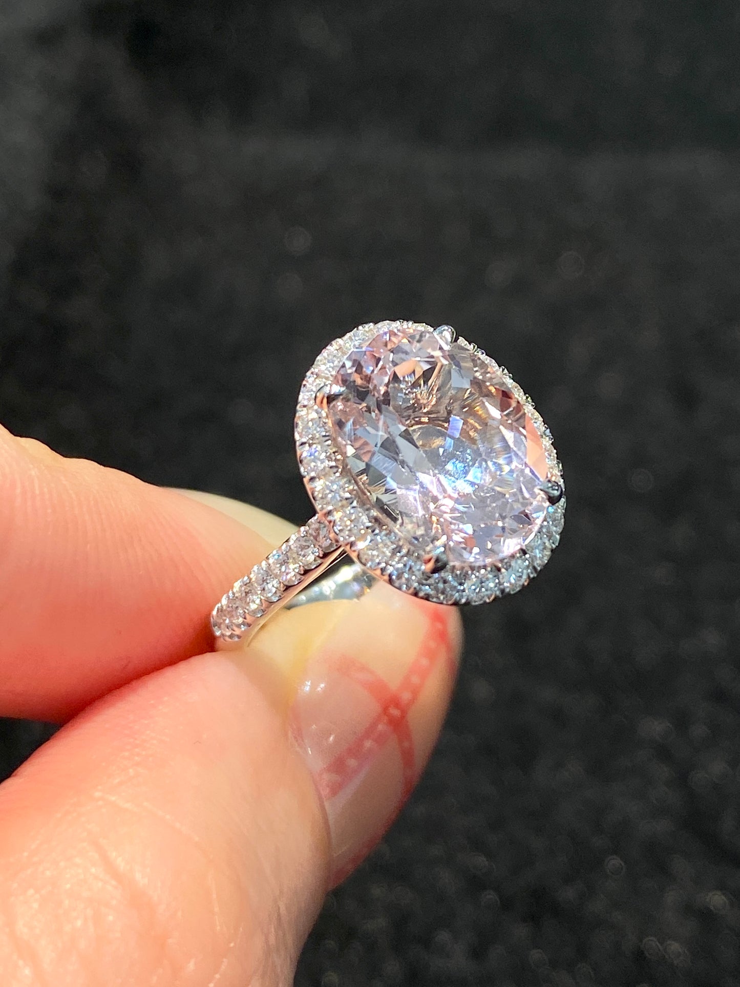 Natural Morganite 3.46ct Ring