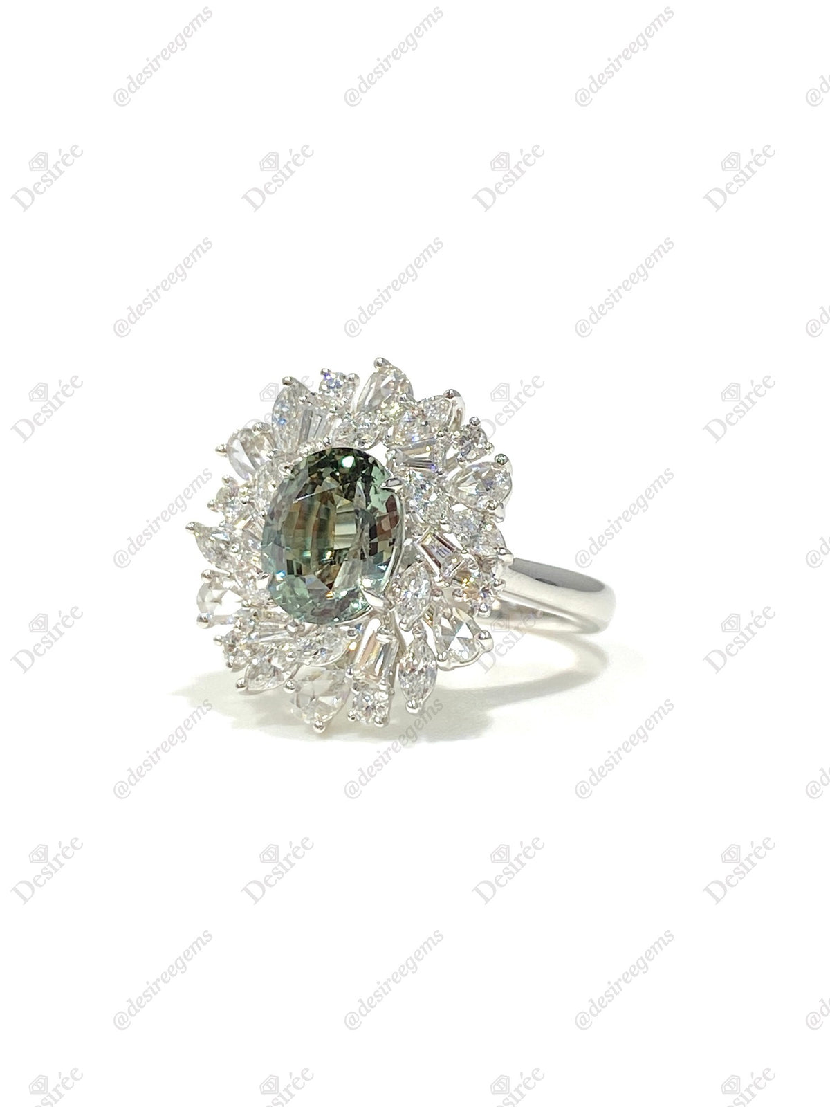 Natural Color Change Alexandrite 2.46ct Ring