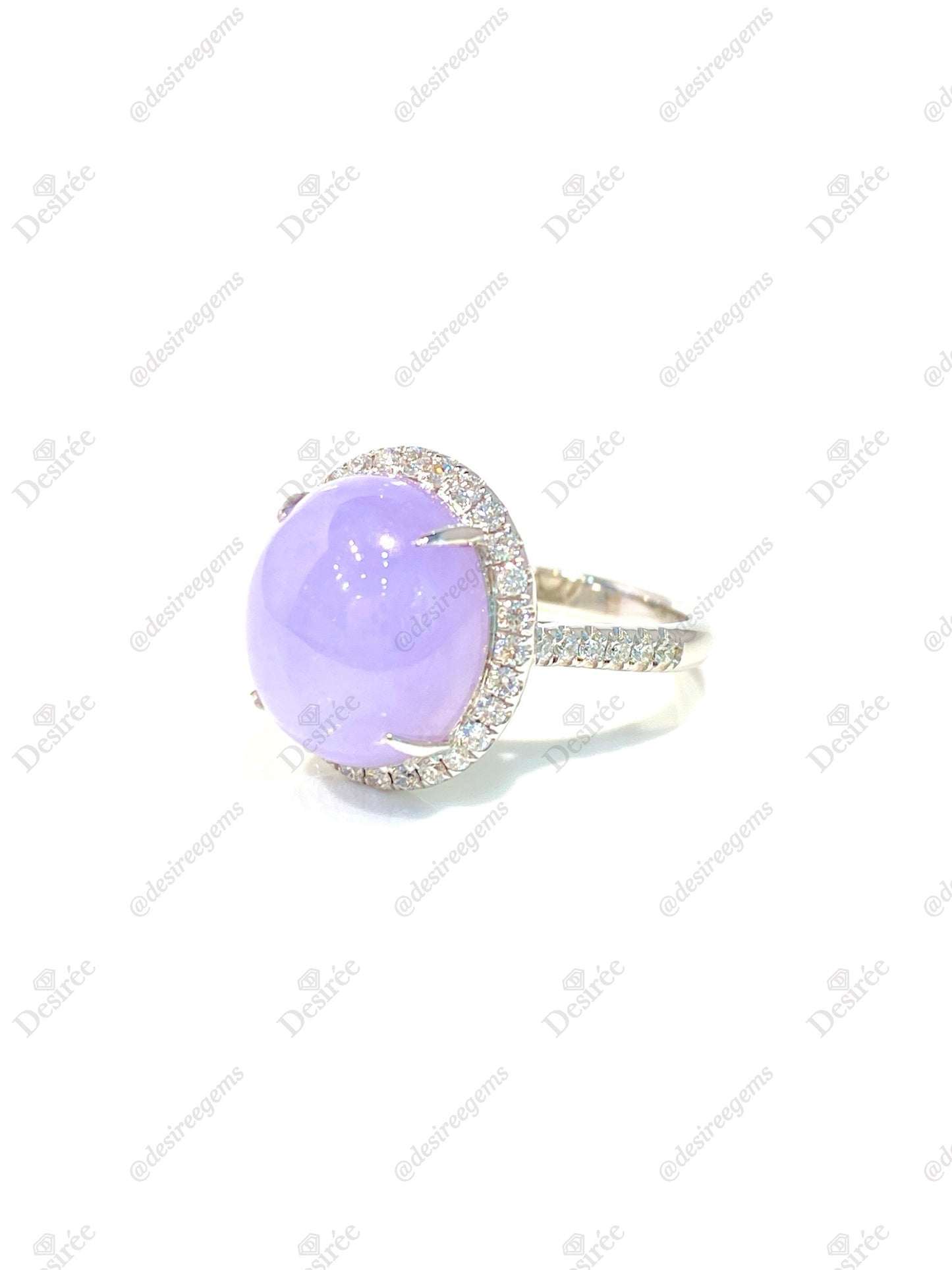 Natural Type A Lavender Jadeite Ring