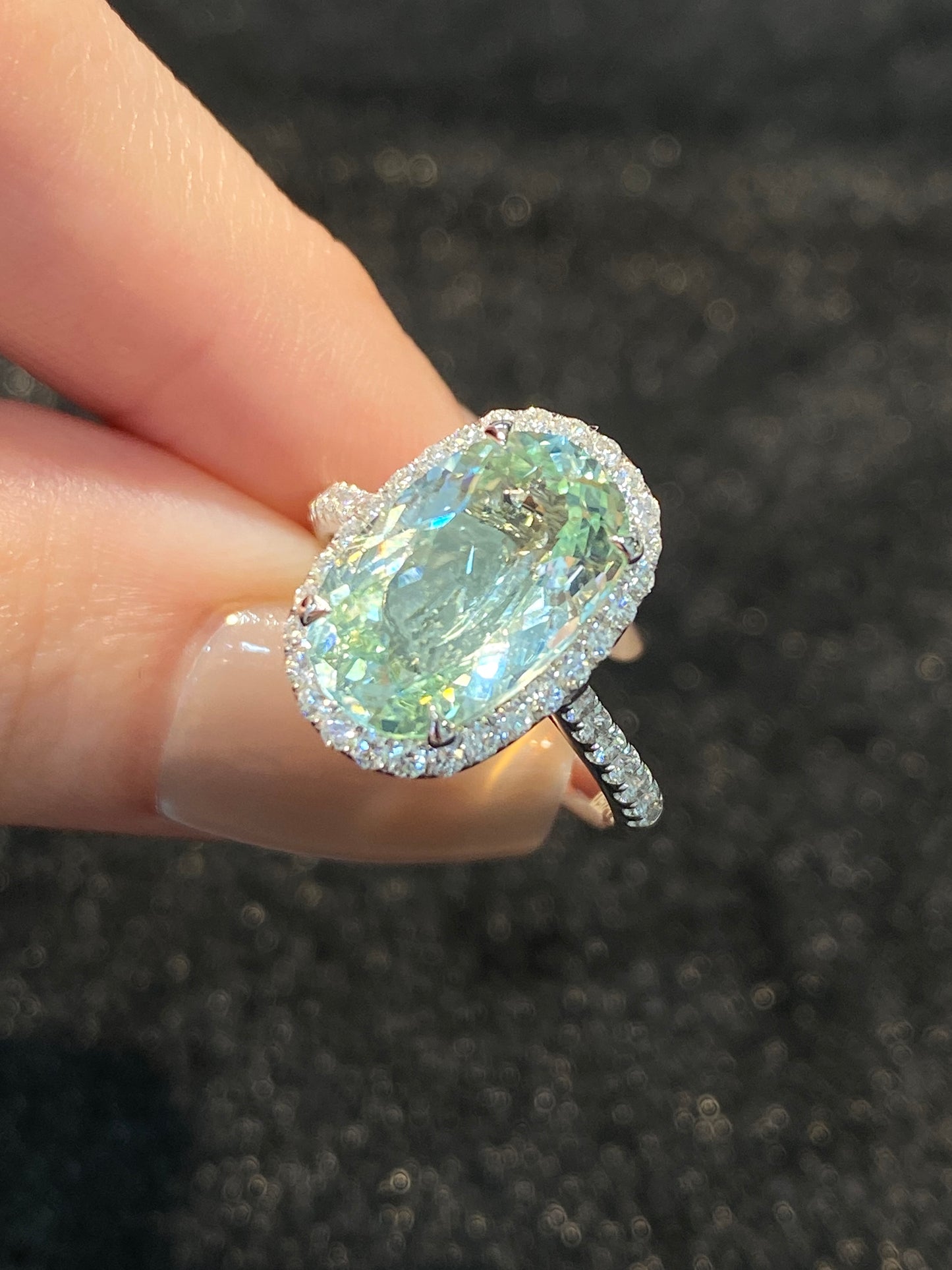Natural Green Tourmaline 4.36ct Ring