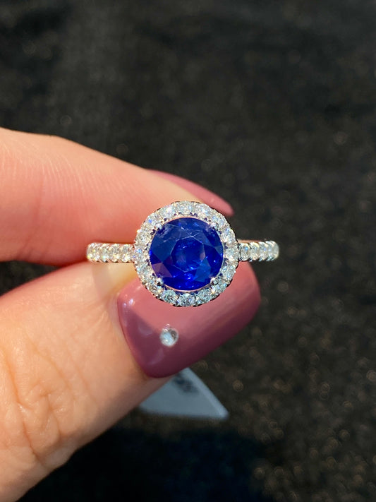 Natural Blue Sapphire 1.78ct Ring