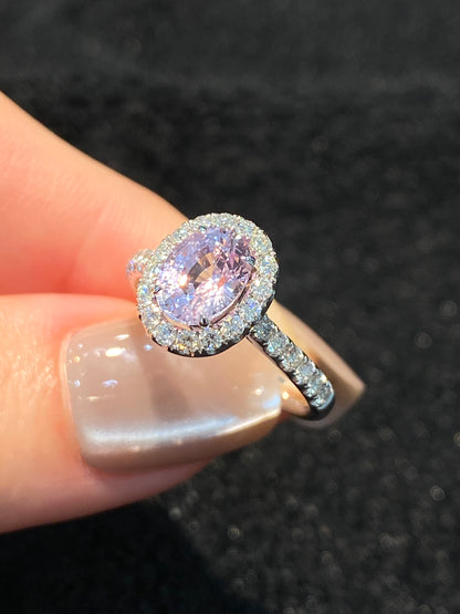 Natural Peach Sapphire 1.50ct Ring