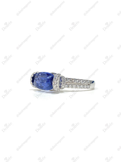 Natural Blue Sapphire 2.92ct Ring