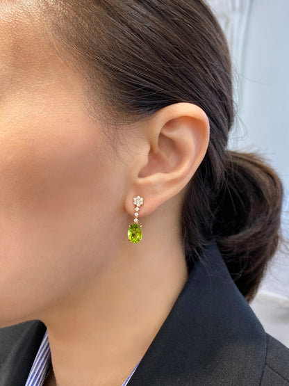 Natural Peridot 4.49ct Earrings
