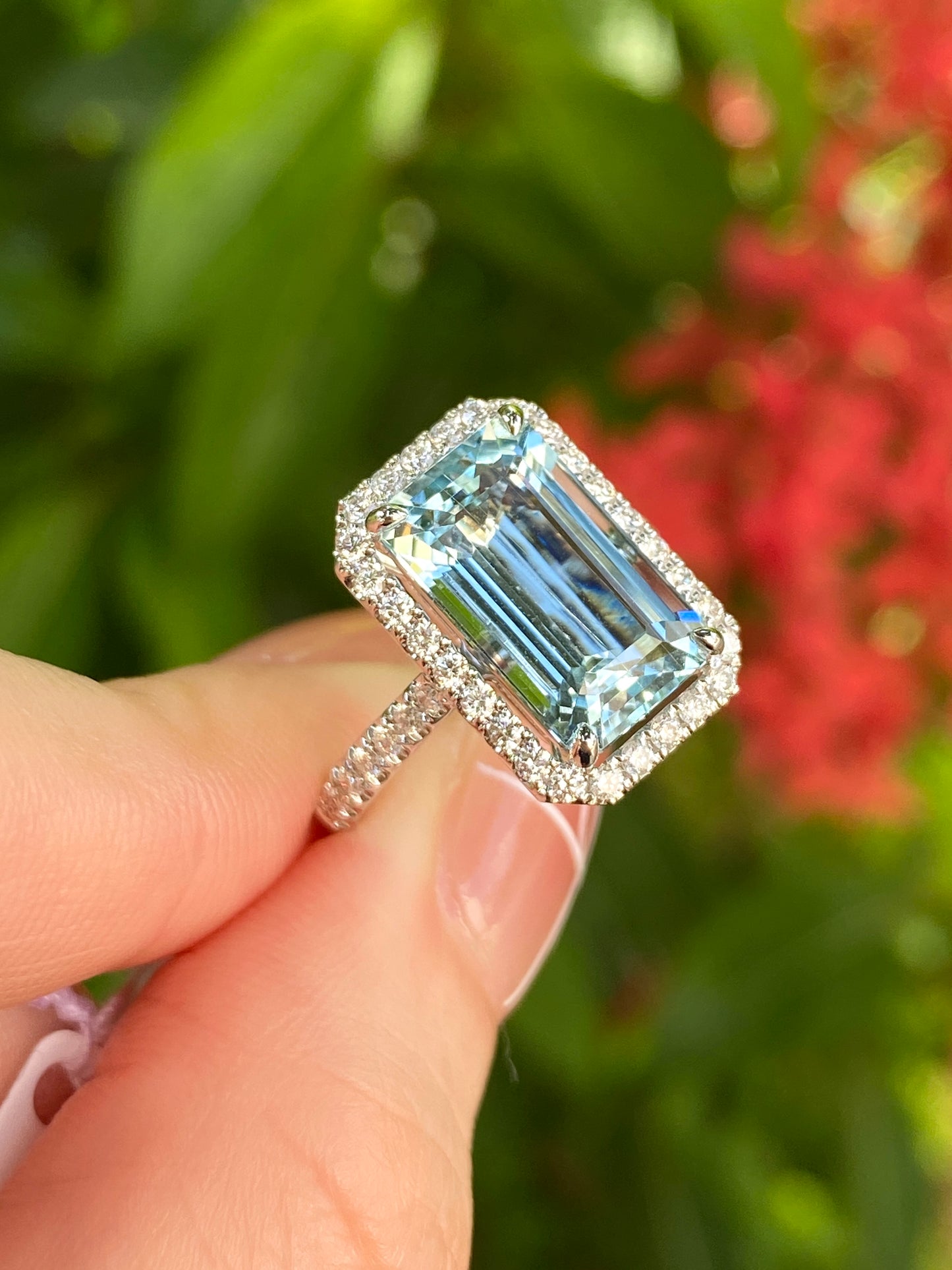 Natural Aquamarine 4.18ct Ring