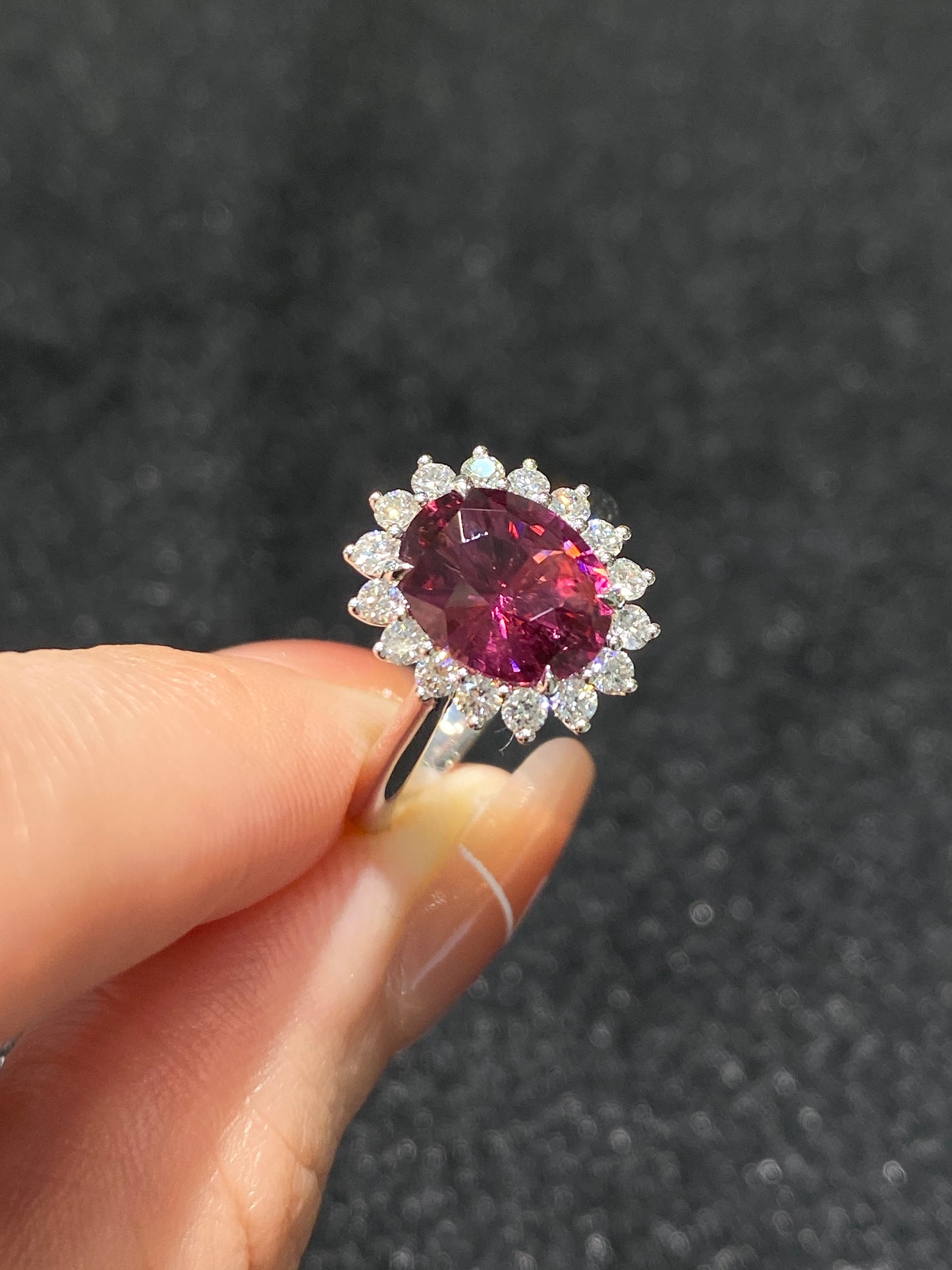 Natural Purple Spinel 2.24ct Ring