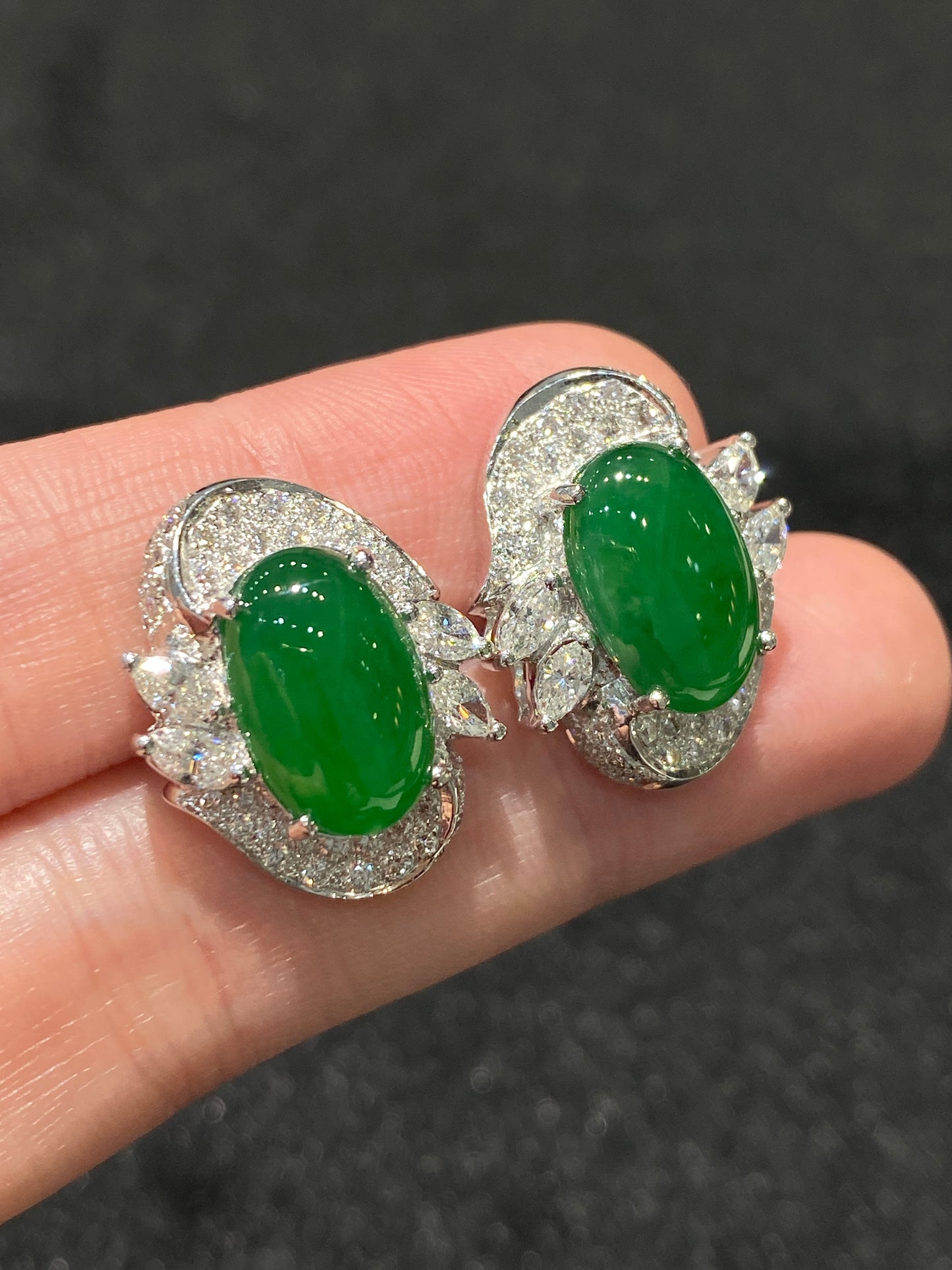 Natural Type A Jadeite Earrings