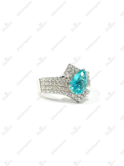 Natural Paraiba Tourmaline 1.45ct Ring