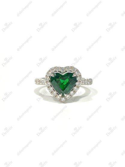 Natural Green Garnet Tsavorite 2.12ct Ring