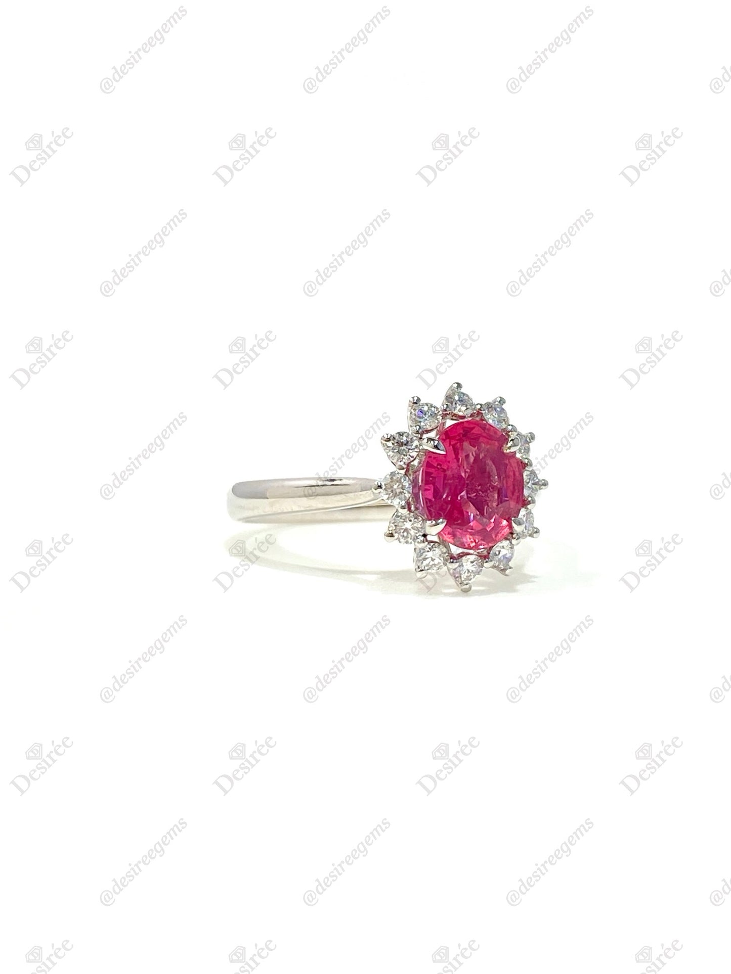 Natural Pink Spinel 1.13ct Ring