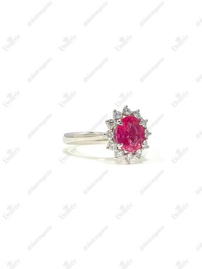 Natural Pink Spinel 1.13ct Ring