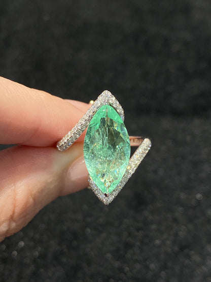 Natural Paraiba Tourmaline 3.95 Ring