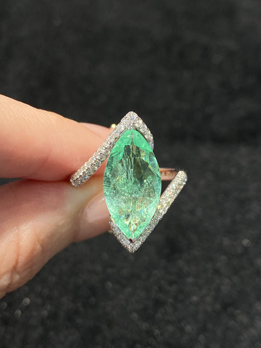 Natural Paraiba Tourmaline 3.95 Ring