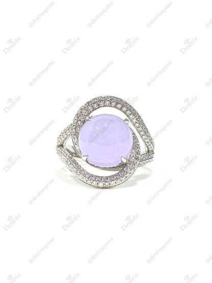 Natural Type A Lavender Jadeite Ring