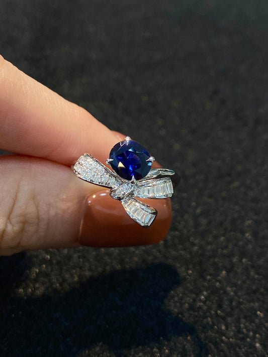 Natural Blue Sapphire Ring 1.10ct