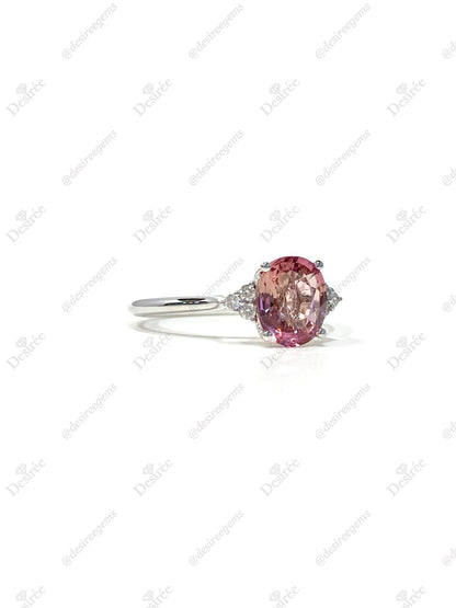 Natural Pink Tourmaline 1.49ct Ring