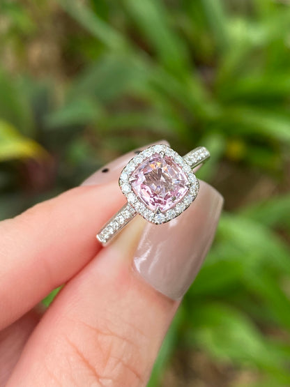 Natural Pink Spinel 1.05ct Ring