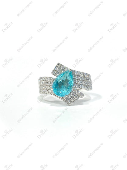 Natural Paraiba Tourmaline 1.91ct Ring
