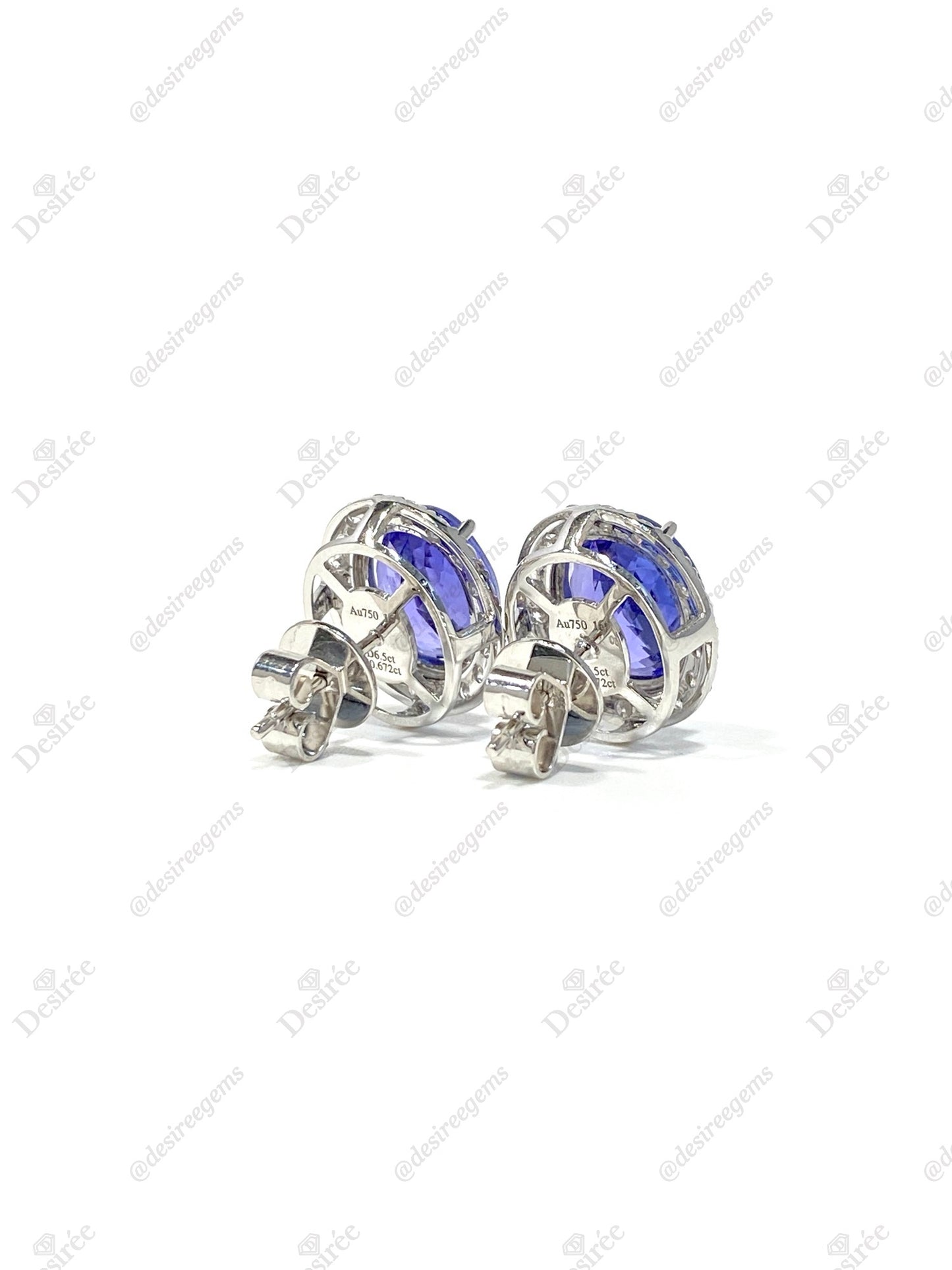 Natural Tanzanites 6.50ct Earrings