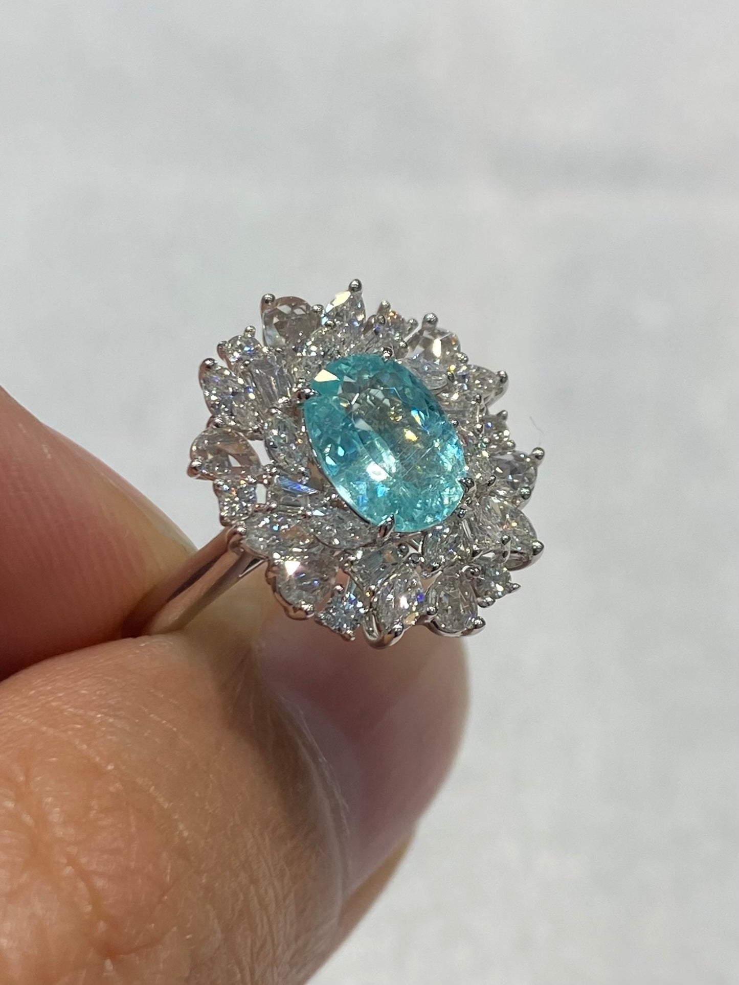 Natural Paraiba Tourmaline 1.29ct Ring