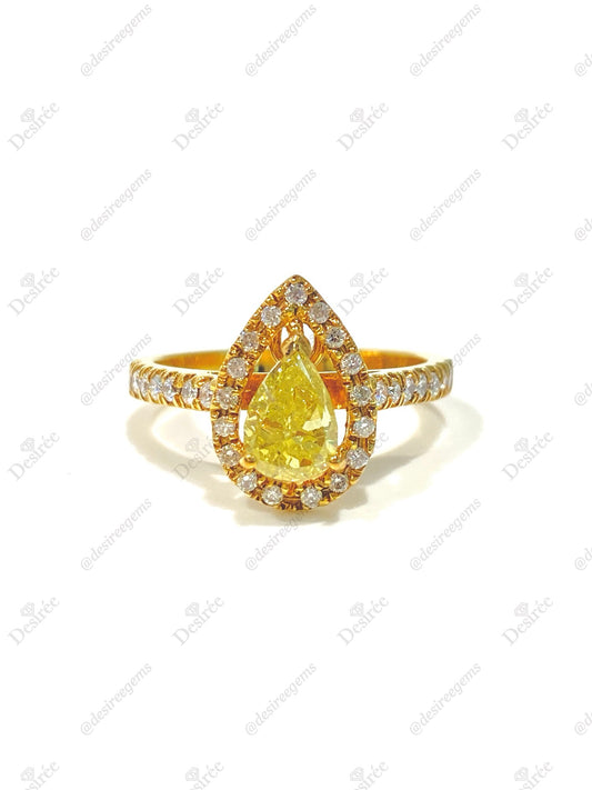 Natural Yellow Diamond 1.00ct Ring