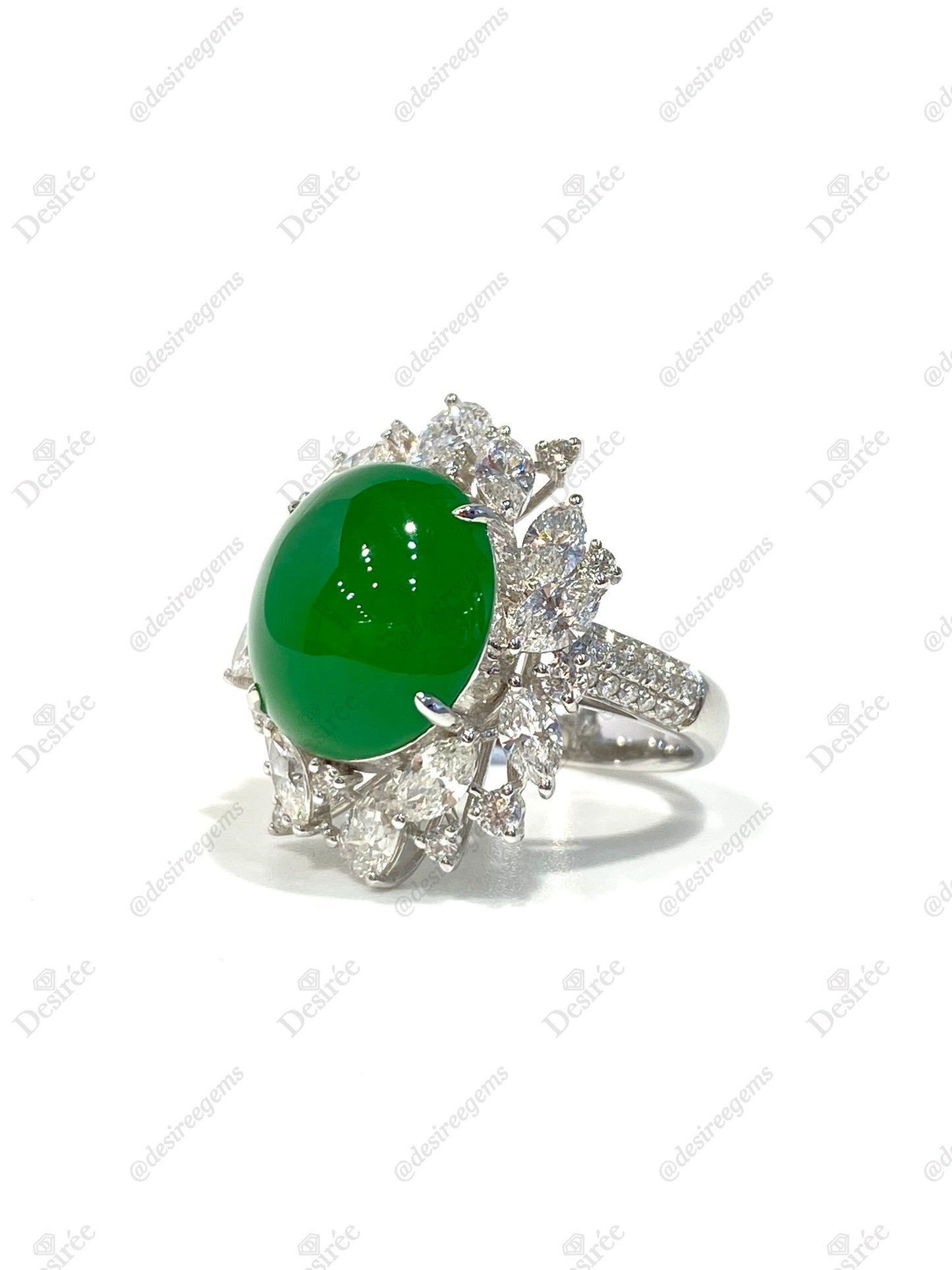 Natural Type A Jadeite Ring