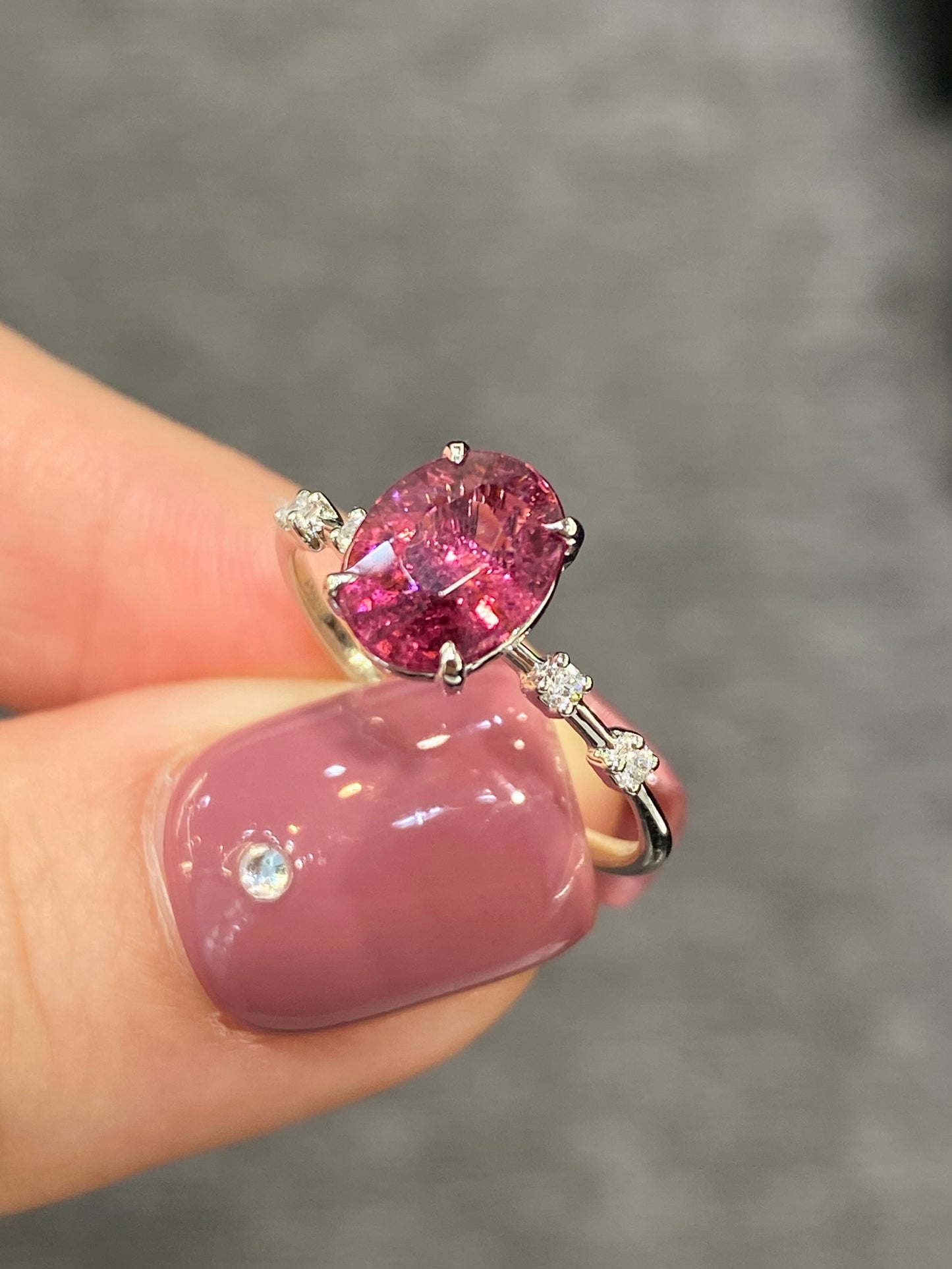 Natural Pink Tourmaline 1.95ct Ring