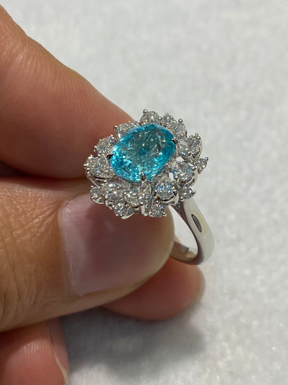 Natural Paraiba Tourmaline 2.63ct Ring