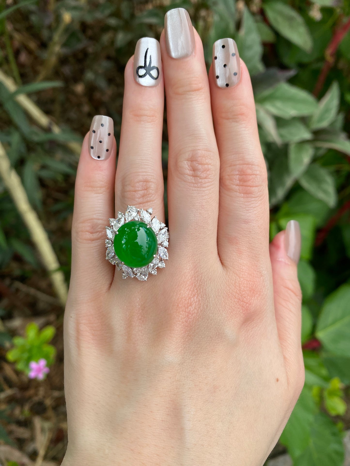 Natural Type A Jadeite Ring