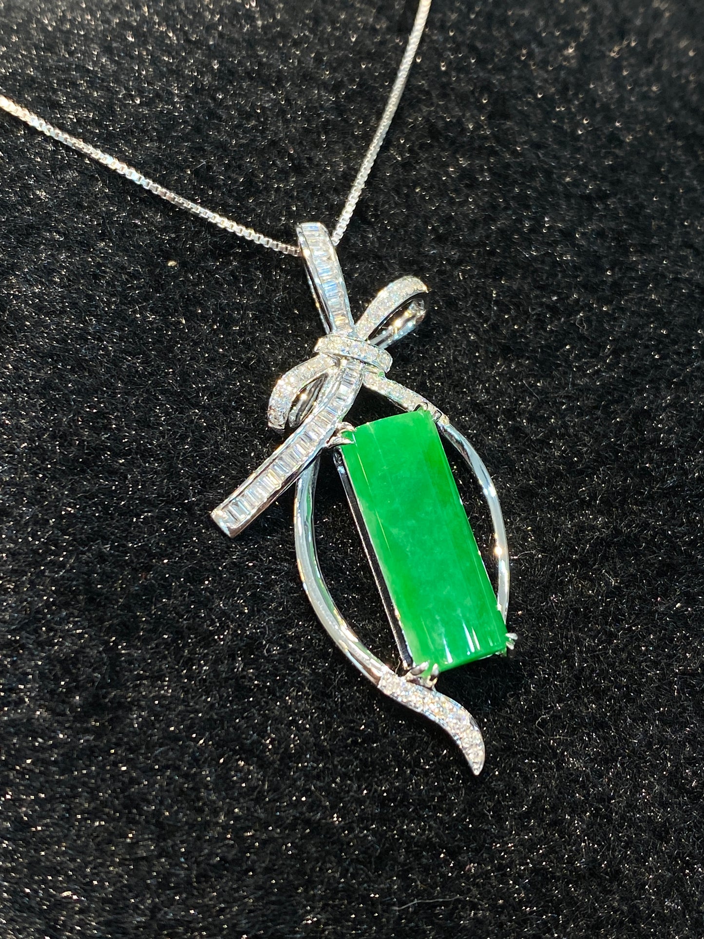 Natural Type A Green Jadeite Pendant