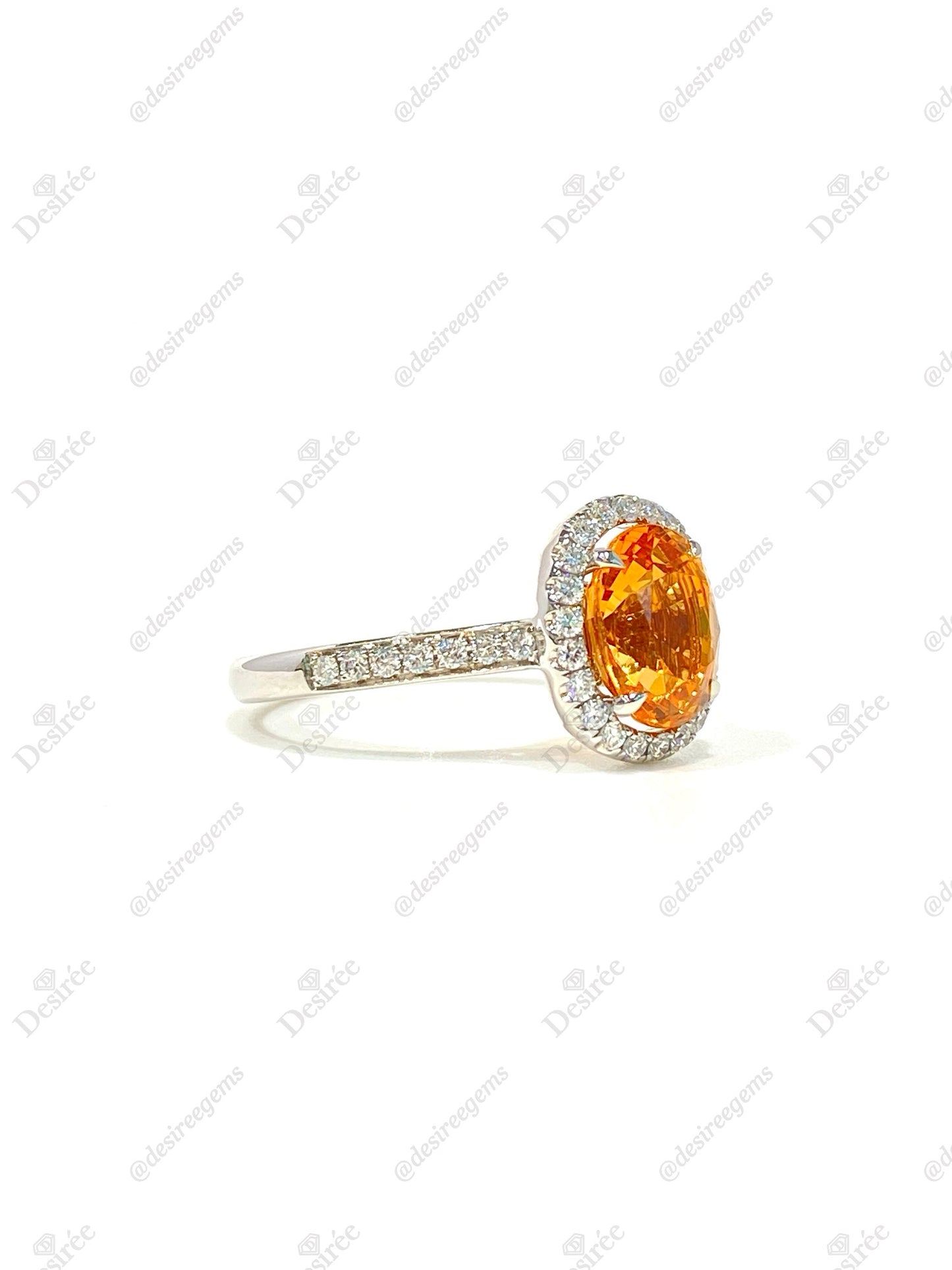 Natural Mandarin Garnet 2.45ct Ring