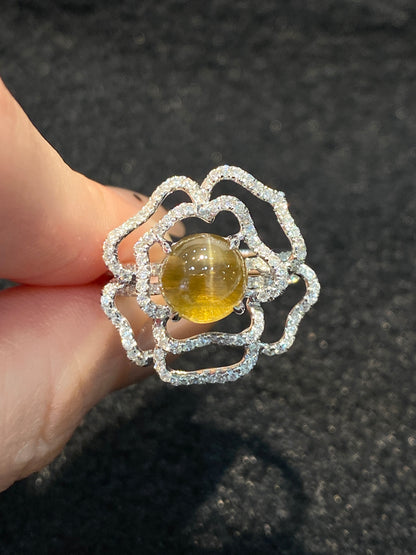 Natural Chrysoberyl Cat's Eye 3.80ct Ring