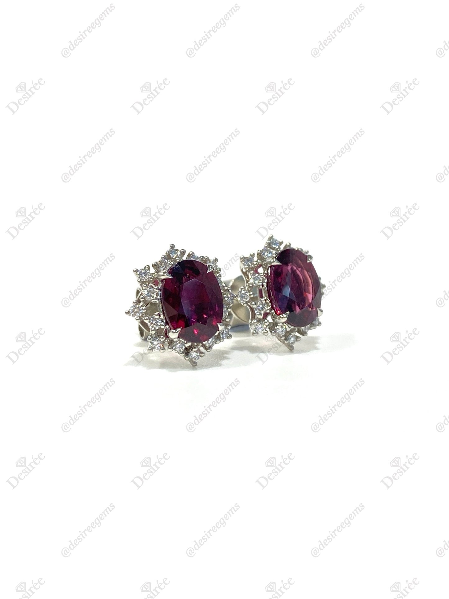 Natural Red Garnet 4.35ct Earrings