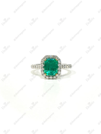 Natural Colombian Emerald 1.16ct Ring