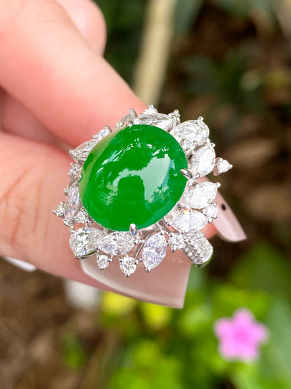 Natural Type A Jadeite Ring