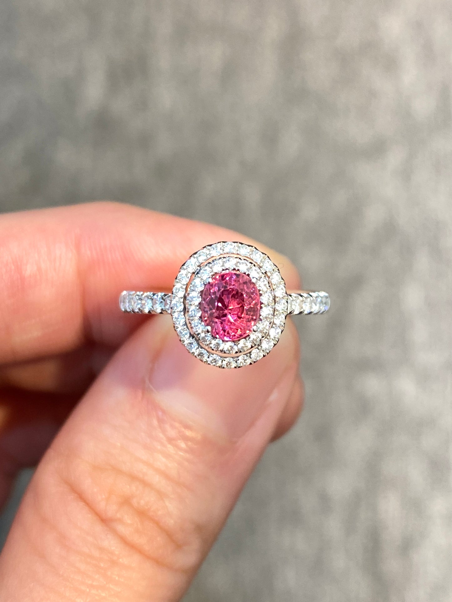 Natural Pink Spinel 0.89ct Ring