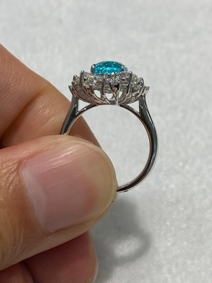 Natural Paraiba Tourmaline 2.63ct Ring
