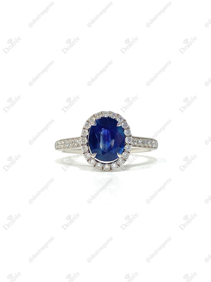 Natural Blue Sapphire 1.38ct Ring