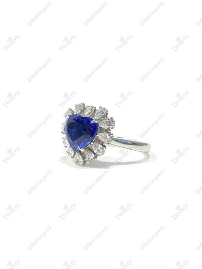 Natural Blue Sapphire 3.57ct Ring