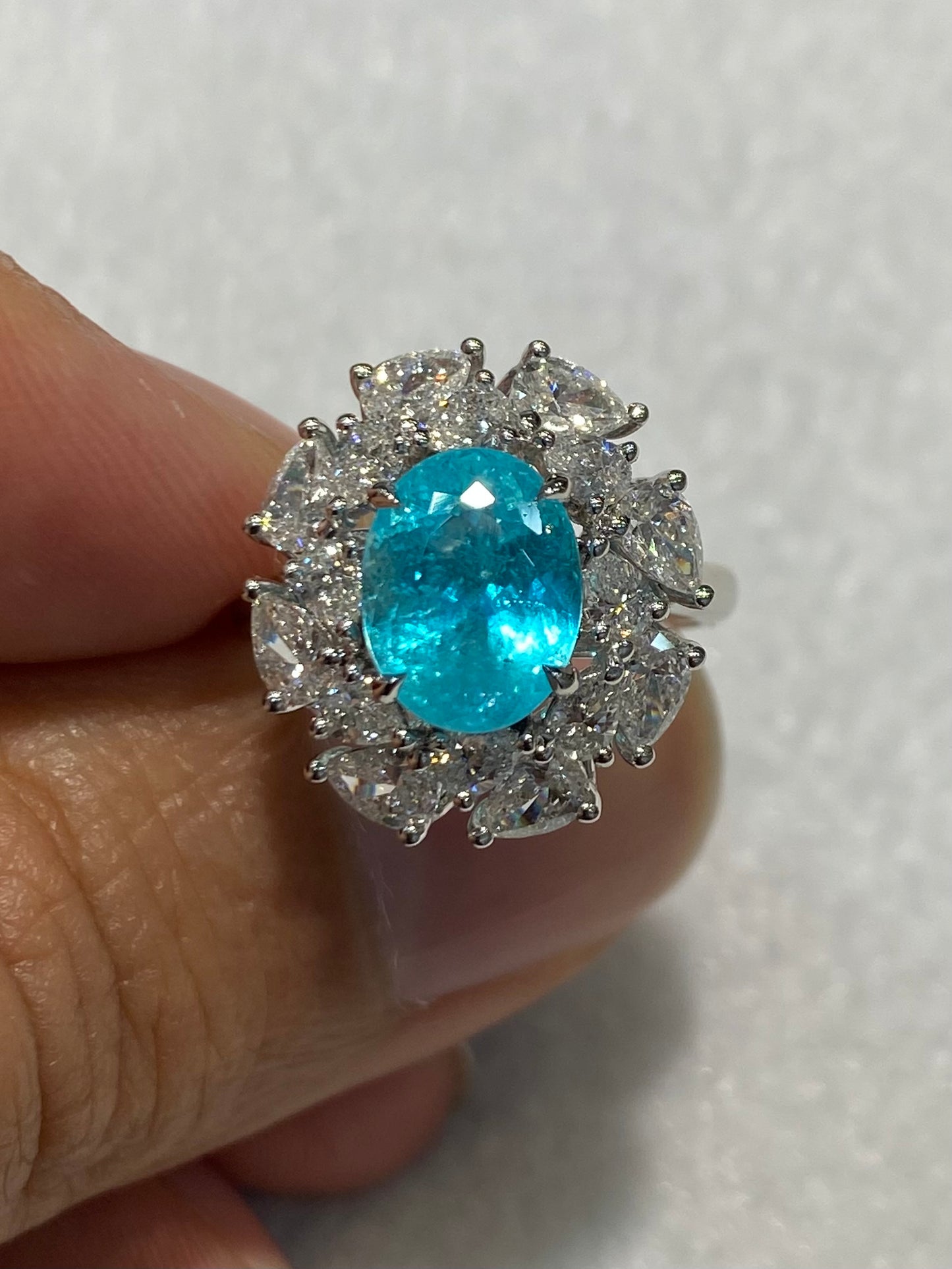Natural Paraiba Tourmaline 2.91ct Ring