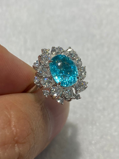 Natural Paraiba Tourmaline 2.63ct Ring