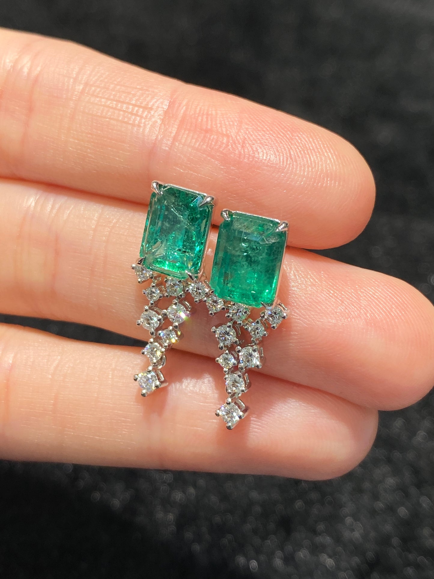 Natural Emerald 4.84ct Earrings