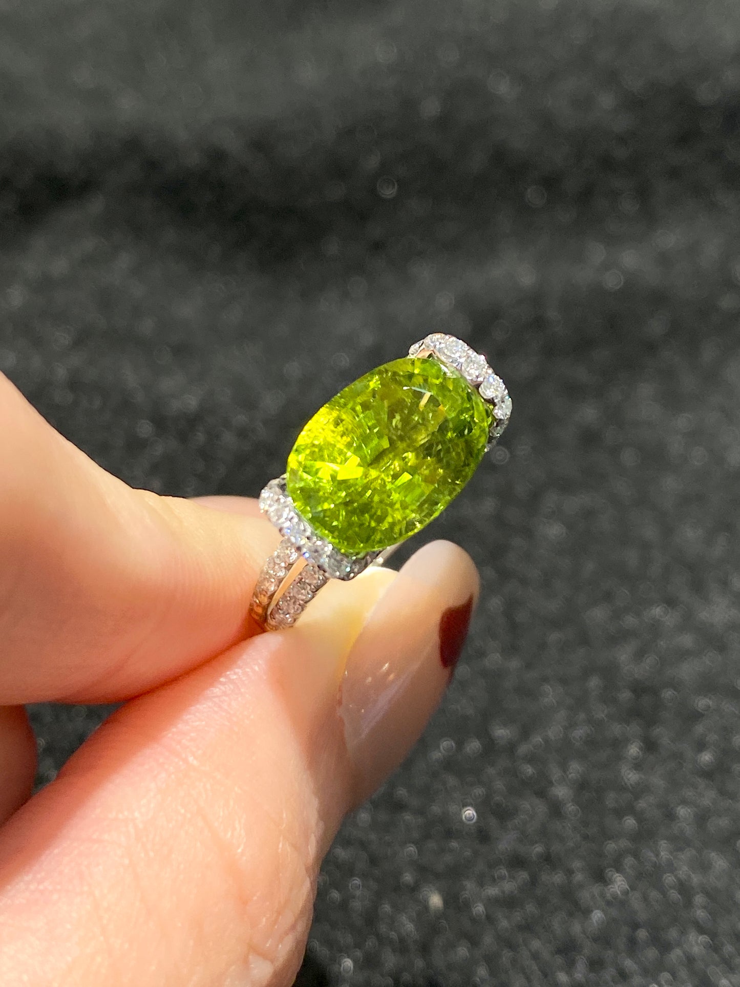 Natural Green Tourmaline 4.28ct Ring
