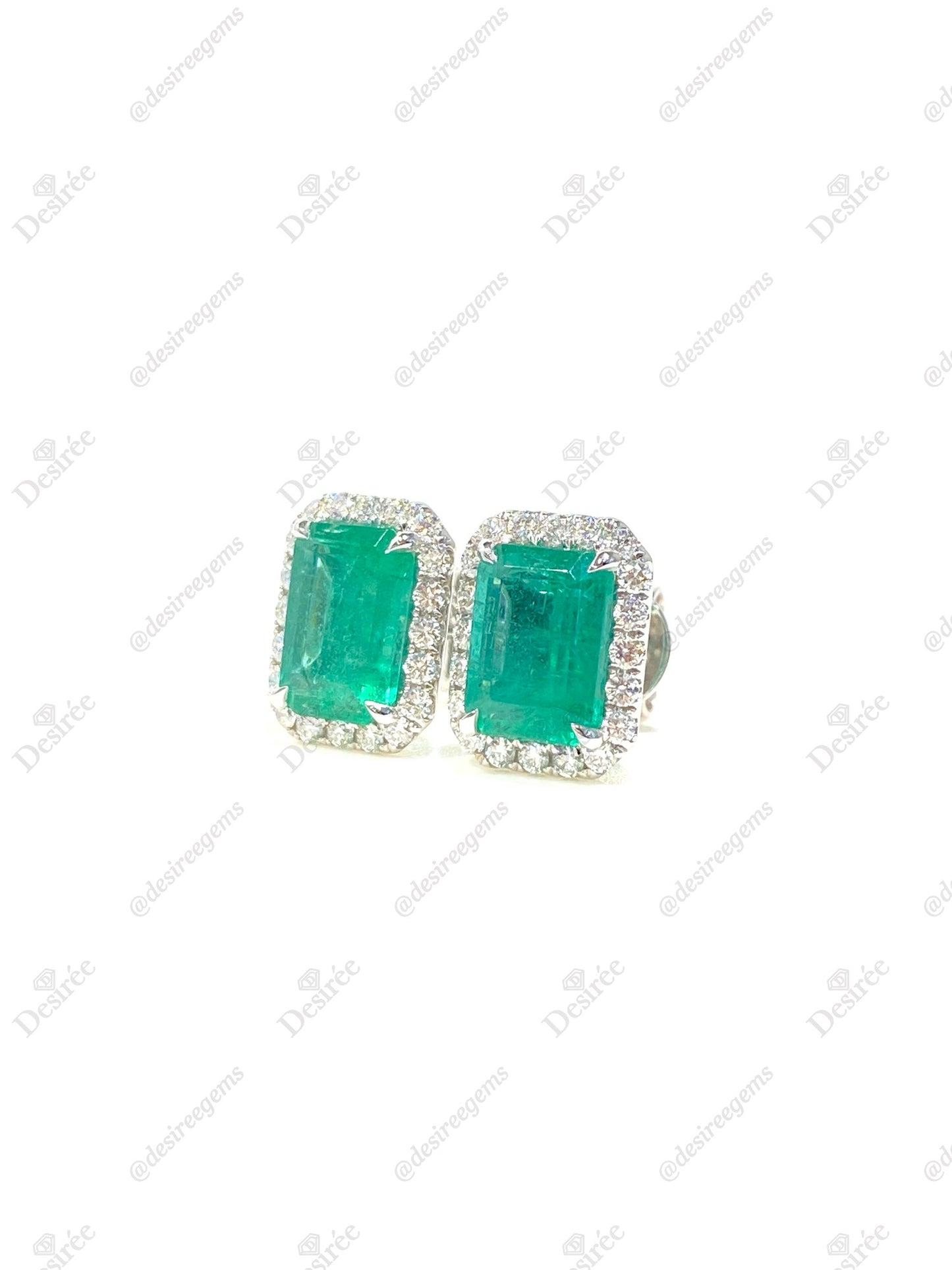 Natural Emerald 3.41ct Earrings