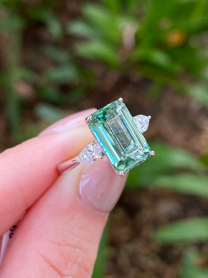 Natural Green Tourmaline 3.89ct Ring