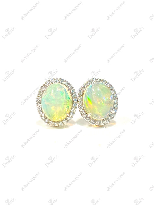 Natural Opal 3.55ct Earrings