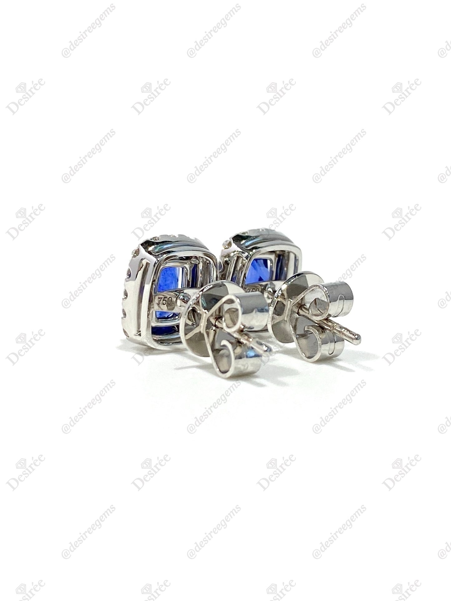 Natural Blue Sapphire Earrings 1.75ct